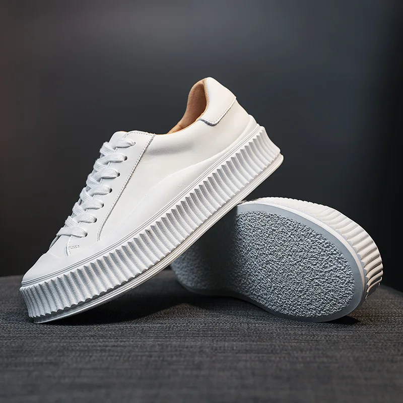

Tilocow Women's Sport Casual Flats for Ladies Leather Soild Shoes Woman Spring/Summer Flat Platform Footwear Sweet Rubber Shoe