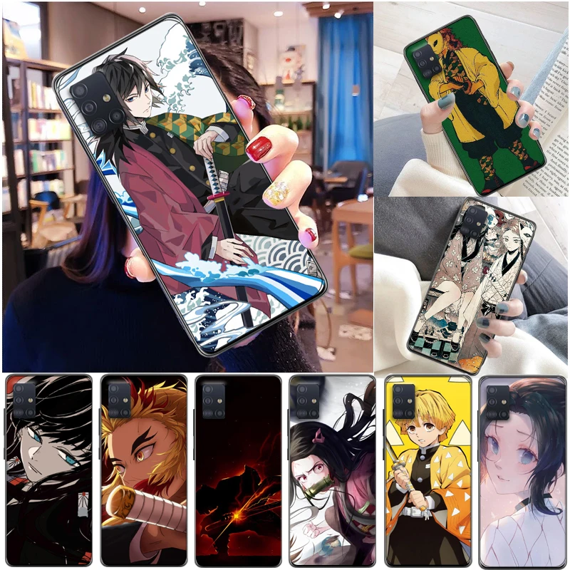 

Demon Slayer Kimetsu No Yaiba Agatsuma Zenitsu Kamado Nezuko Kamado Tanjirou Phone Case For Samsung Galaxy A51 4G Coque Carcasa