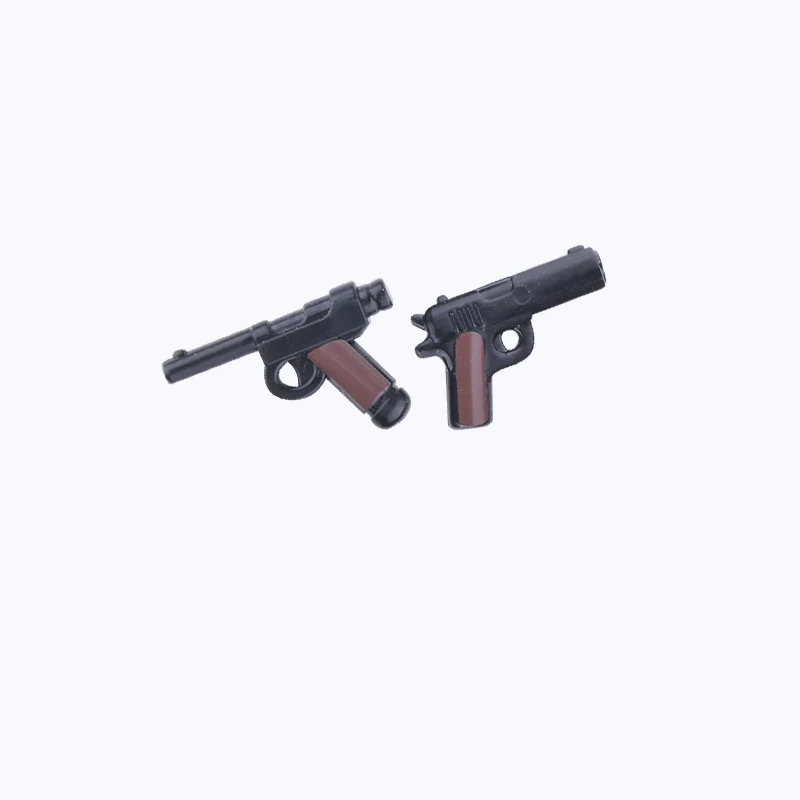 

MOC Two color Small pistol model Building Blocks MOC DIY City parts Soldier Figure Parts Two color Weapon accessory Bricks Toys