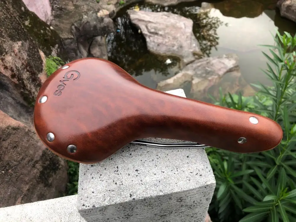 2020 Gyes седло из натуральной коровьей кожи седло/велосипедное кожаное |