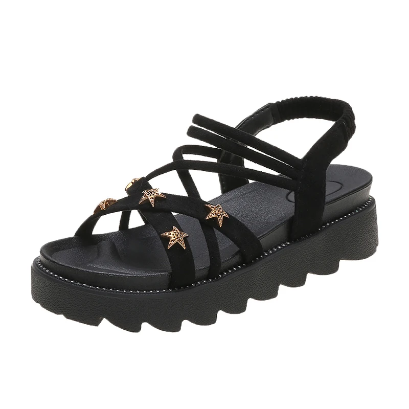 

Sandals Women's Summer Net Celebrity Wild Fashion Platform Flat Shoes Women's Shoes Trend