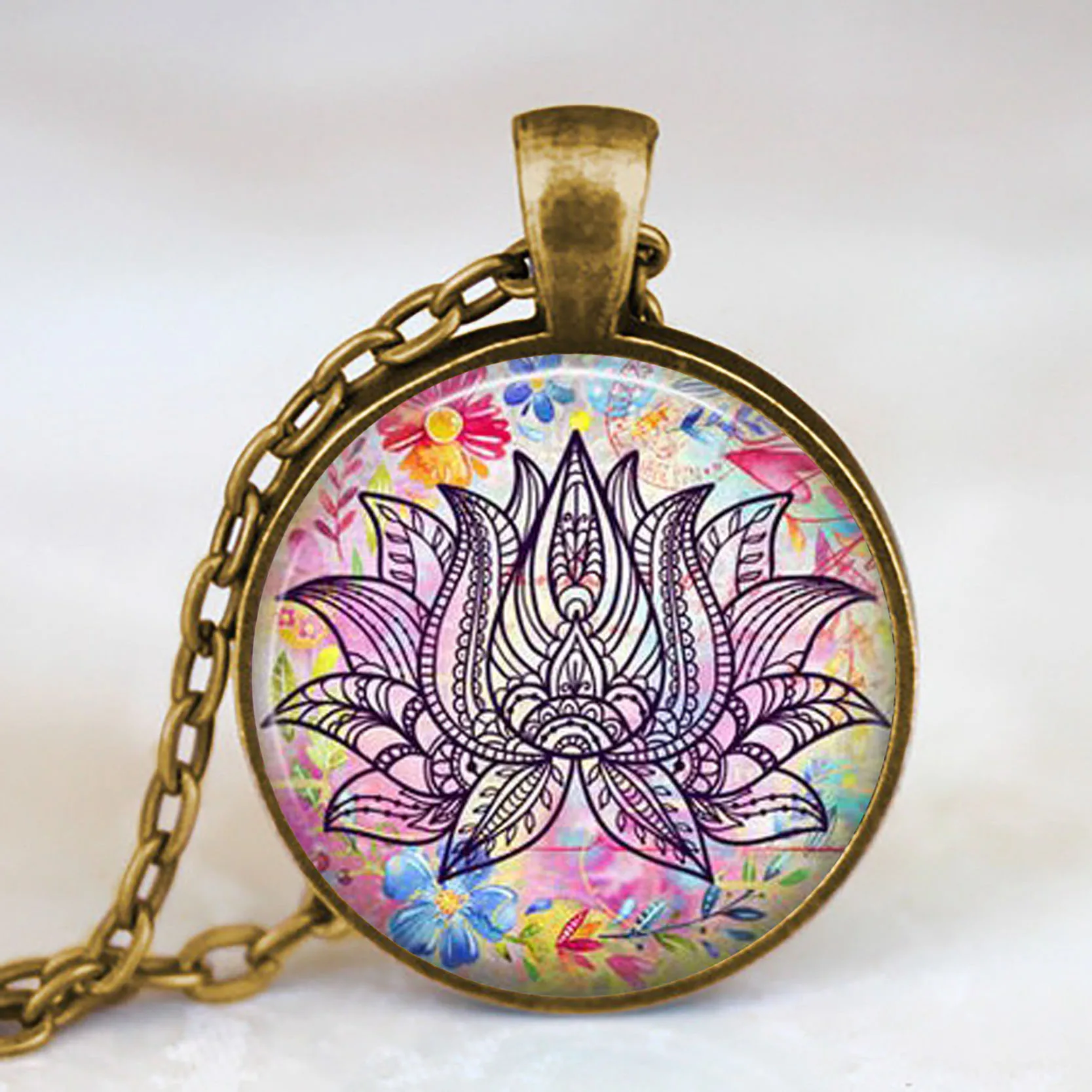 Очаровательные серьги подвеска ожерелье цветок лотоса индийский головной убор