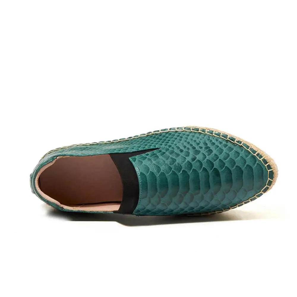 Лоферы Krazing pot из натуральной кожи с принтом однотонные туфли на платформе