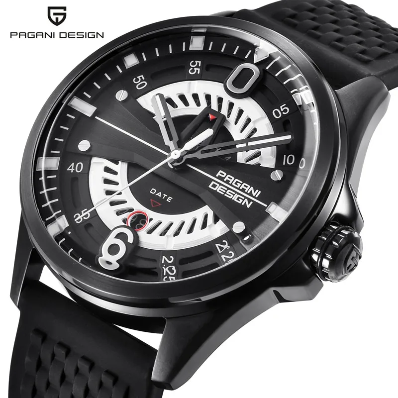 

2021 Original PAGANI DESIGN Top Luxus Herren Quarz Uhren Silikon Armband LÃ¤ssige Mode Sport Wasserdichte Leucht MilitÃ¤r Relogio
