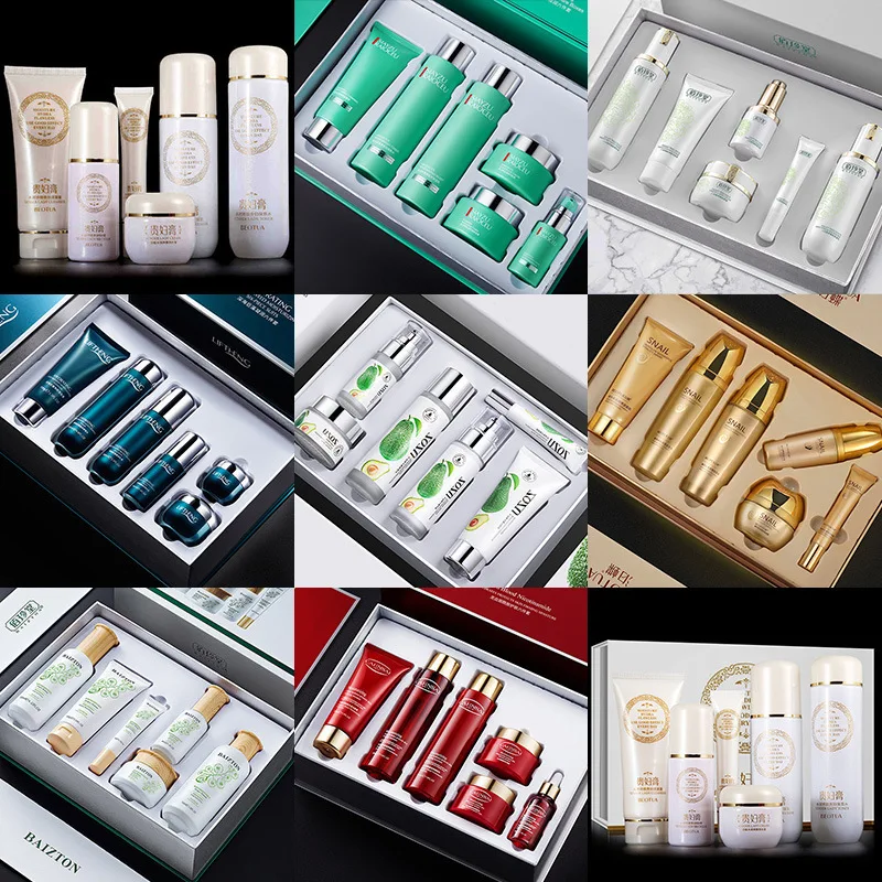 

LAIKOU 6 To 12 Pcs Face Skin Care Product Set Repairing Anti-aging Wrinkle Moisturizing Shrink Pores Whitening Face Tonic Cream