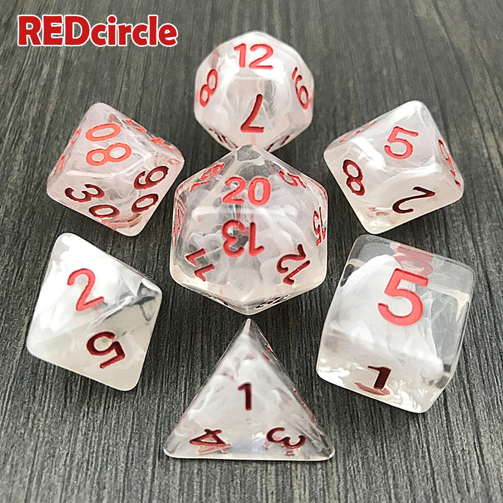 Набор из 7 предметов для настольных игр игра кости многогранная Туманность синий