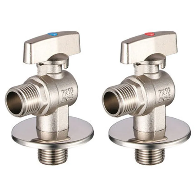 

Треугольный клапан с шаровым сердечником, Большой Угловой клапан, полностью медный утолщенный водонагреватель для туалета, универсальный запорный клапан для холодной и горячей воды