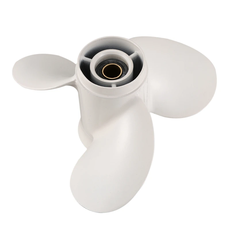 683-45952-00-EL 9 1/4 X 3/4 Boat Outboard Propeller for Yamaha 9.9-15HP Aluminum Alloy 3 Blades 8 Spline Tooths White | Автомобили и