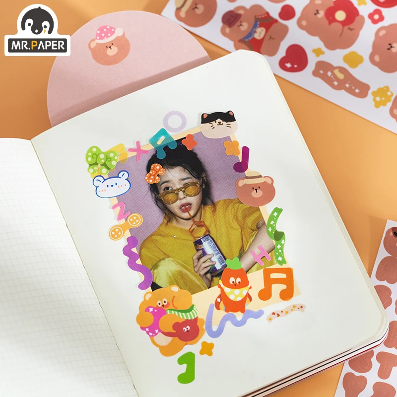 

JIUMO 6 Design Ins Style Cute Shop Series Stickers Cute Stickers DIY Collage Decoration Materials