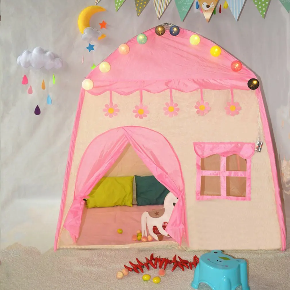 Kid Tent House Portable Play Foldable Princess Castle Kids Gifts Outdoor Toy Tents Birthday Christmas Gift | Дом и сад
