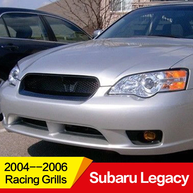 Использование для Subaru Legacy Racing Grills 2004 05 06 год углеродное волокно Refitt Передняя Центральная гоночная решетка крышка аксессуары