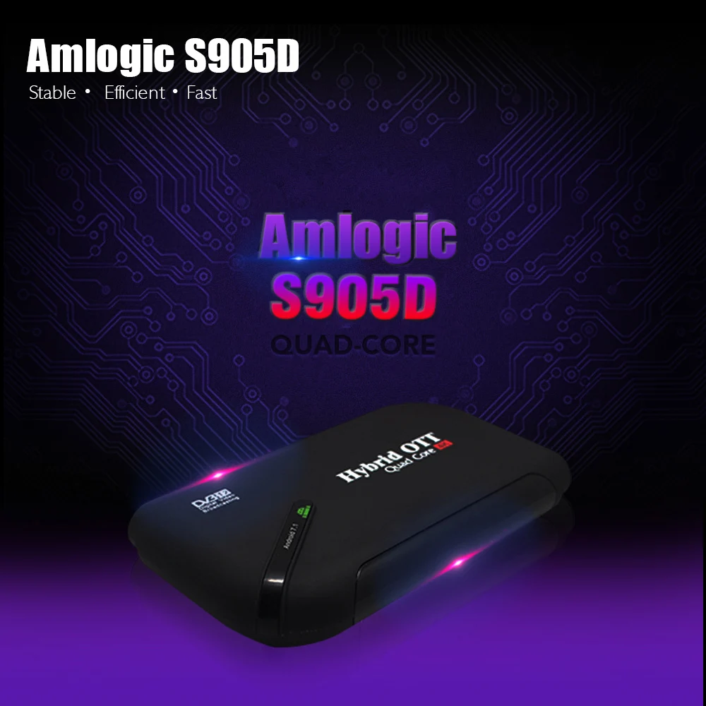 Vmade Android 7,1 OS Восьмиядерный ТВ приставка и DVB-T2 эфирный ТВ приемник 1G 8G Amlogic S905D поддержка Netflix Hulu Flixster Youtube