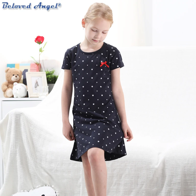 

Beloved Angel Baby Girl Dress with Bow 2020 Summer Casual Clothing Children Girls Princess Dress Cotton Kids Party Dresses