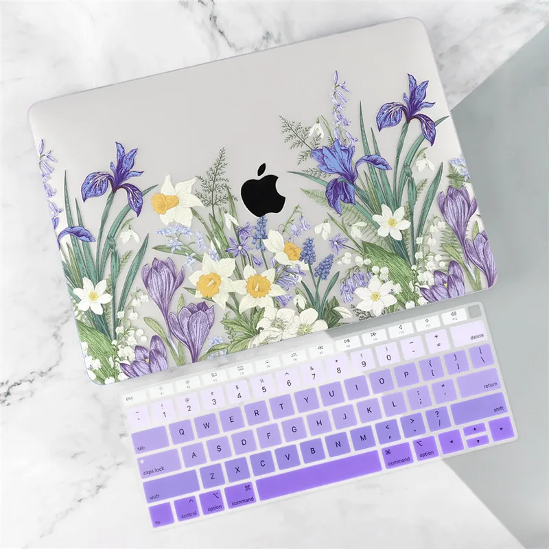 Чехол для ноутбука MacBook Air 13 11 Pro 13 15 retina A1502 Touch Bar mac book 12 13 1" A1708 A2159 A1989 жесткий чехол - Цвет: J339