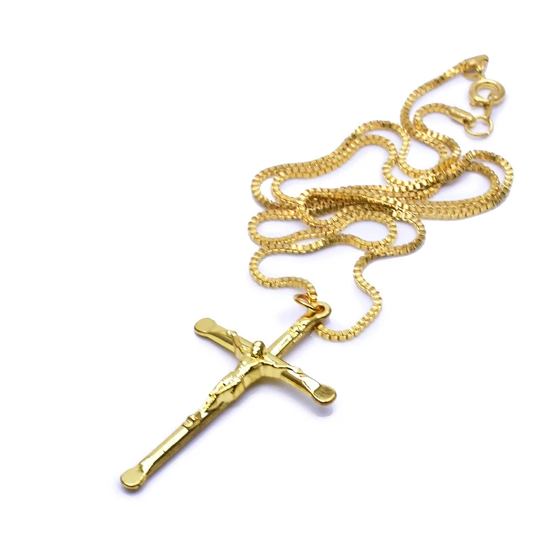 

Fashion Luxury Holy Cross Jesus Necklaces Pendant Christianity Catholicism Religion Prayer Jewelry Exorcism Amulet