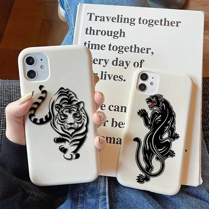 

Tiger Phone Case Soft Solid Color for iPhone 11 12 13 mini pro XS MAX 8 7 6 6S Plus X XR