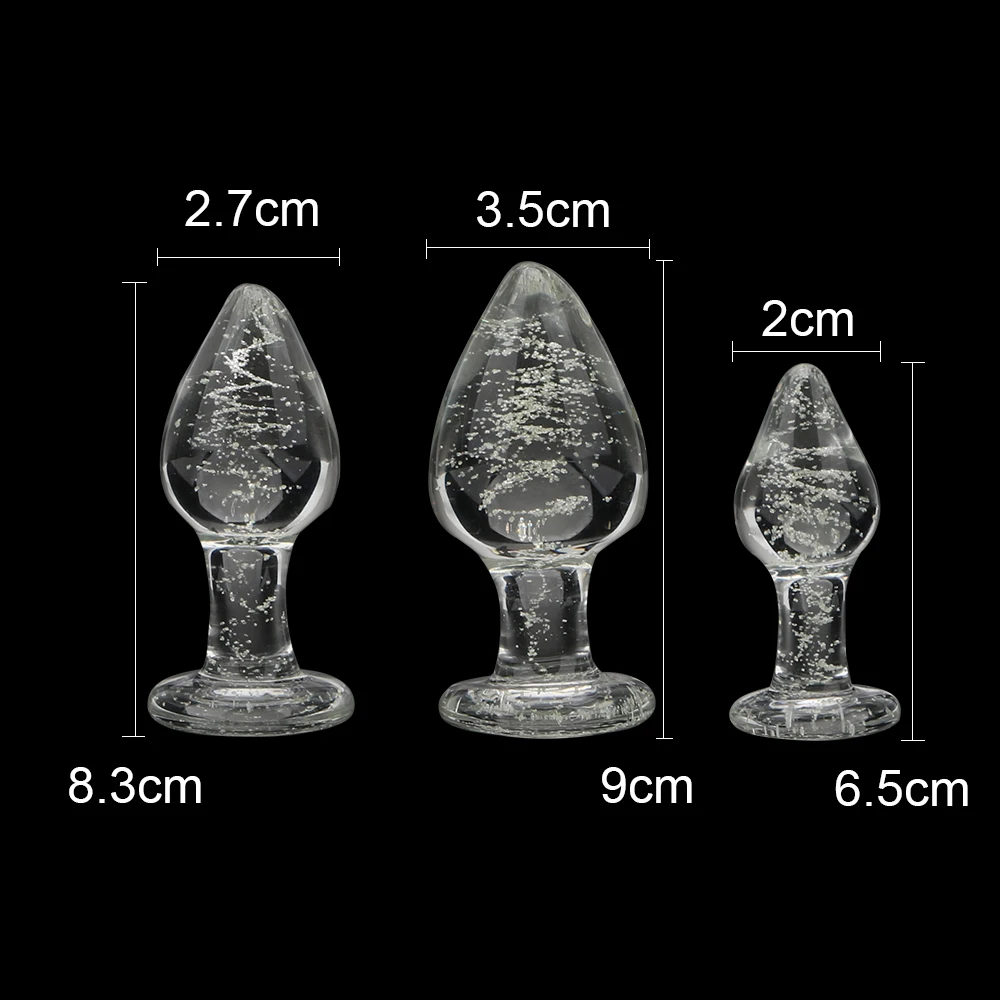 IKOKY Luminous Glass Butt PlugAnal Dilators Sex Toys for Couples Shop Anal Beads Plug Adults | Красота и здоровье