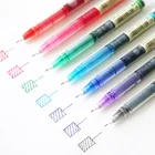 7 шт.компл. красочная прямая жидкая гелевая ручка художественный шрифт креативная нейтральная ручка деловые школьные офисные принадлежности