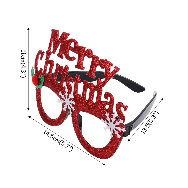 1pcs glasess A Новинка года, Фотофон с Новым годом, очки, реквизит для фотосессии, год, реквизит для фотосессии, рождественские украшения, вечерние принадлежности Navidad - Цвет: 1pcs glasess A