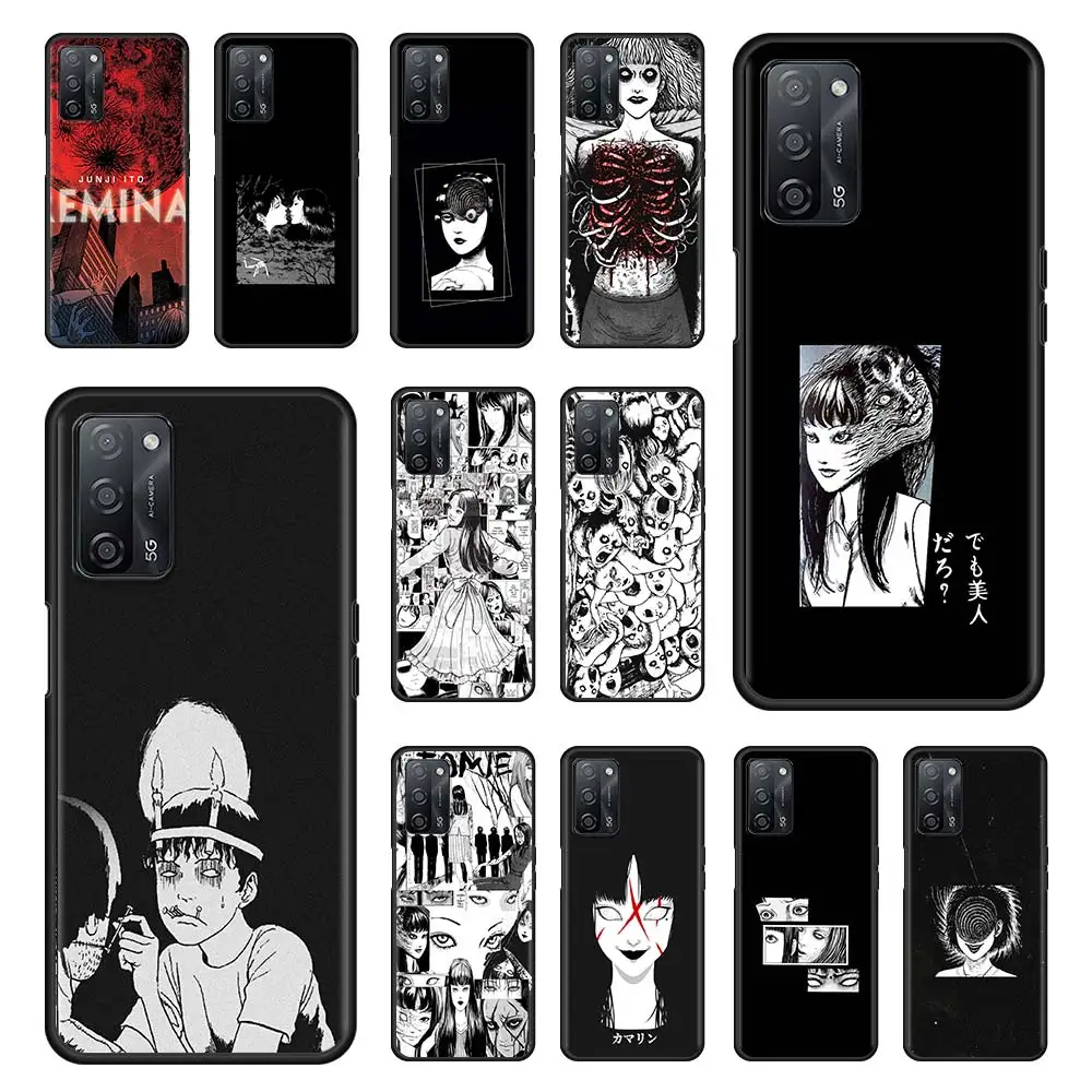 

Horror Comic Junji Ito Tomie Tees Phone Case For Oppo A53 A93 A52 Find X2 Lite Reno4 Reno6 Pro A94 A74 A55 A7 A95 K9 Soft Cover