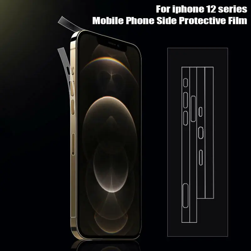 

UGI 3Pcs Hydrogel Rim Film Side Film For iPhone 12 Pro Max Mini Transparent Mobile Phone Side Film Protective Ultra Thin Border