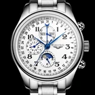 GUANQIN автоматические сапфировые механические мужские часы Топ бренд класса люкс водонепроницаемые Дата Календарь кожаные Наручные часы Relogio Masculino