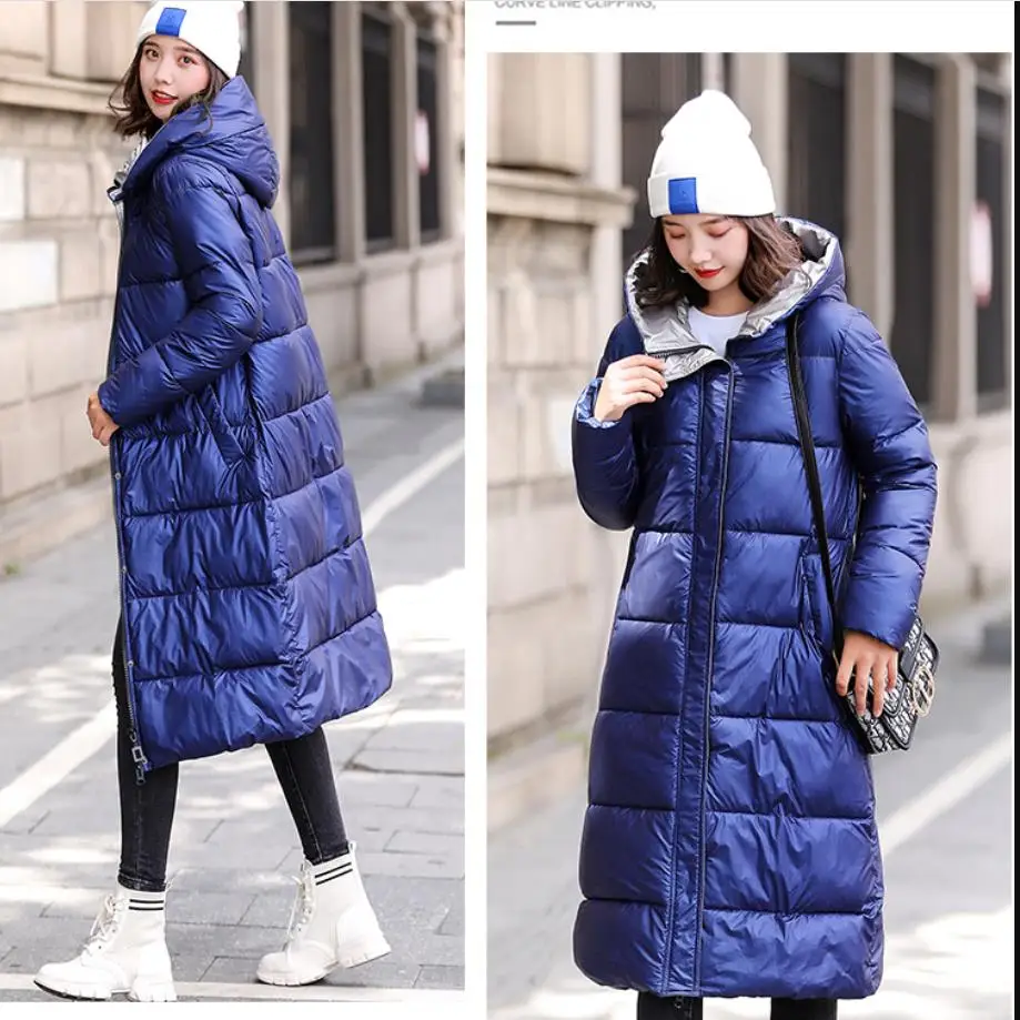 Новая женская одежда среднего возраста парка зимняя верхняя длинная куртка