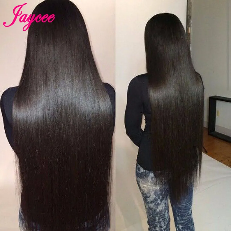 Jaycee Brazilian Straight Wave Hair Bundles Remy Weave 4 piece Extensions tissage cheveux humain | Шиньоны и парики