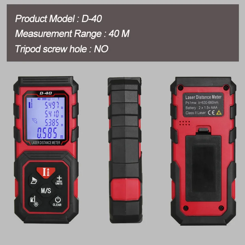 

TECLASER Laser Distance Meter 20M 40M 60M 80M 100M Laser Tape Range Finder Measure Digital Ruler Trena Tape Medidor Measure Tool