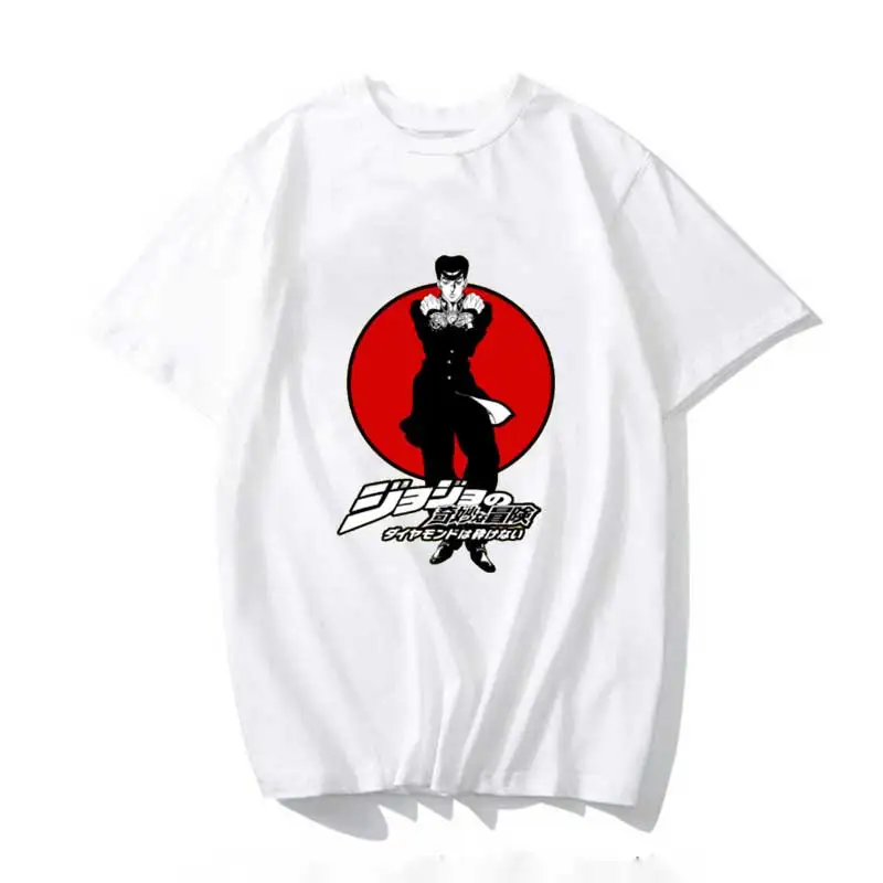 

Jojos Bizarre Adventure T-Shirt T Shirt Men Kawaii Summer Tops Cartoon Karate Graphic Tees Tee Shirt Unisex Harajuku Shirt Male
