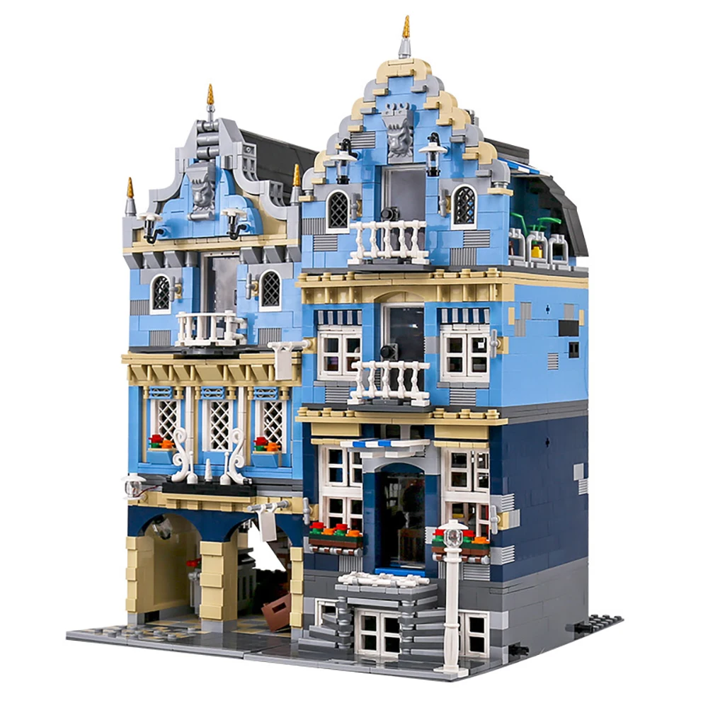 

IN STOCK MOC City Street View Series European Market Model Fit Creator Expert Building Block Bricks Educational Toys Kids Gifts