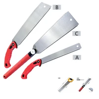 1pc double sided hand saw 3 edge teeth pruning woodworking cutting tool trp handle logging saw garden hand saw compact tenon saw