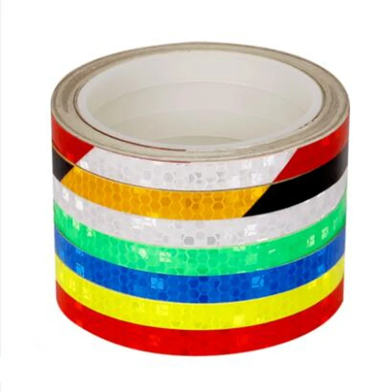 Светоотражающая клейкая лента предупреждающая цветная наклейки для кузова