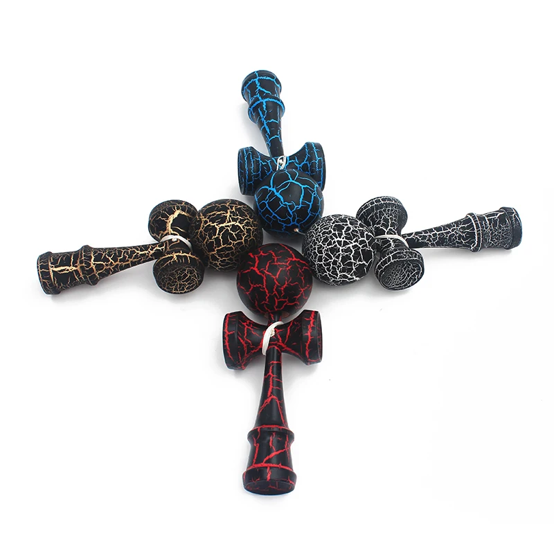Профессиональный 18 см шар Kendama трещина Крашеные деревянные игрушки Спорт на