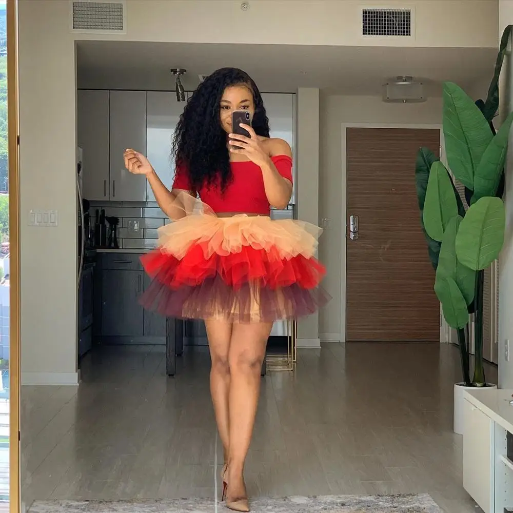 Милая юбка-пачка женские короткие юбки из тюля модные яркие на заказ элегантные