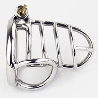 new design stainless steel male chastity device stealth lock cock cage penis lock cock ring sex toys for men chastity belt