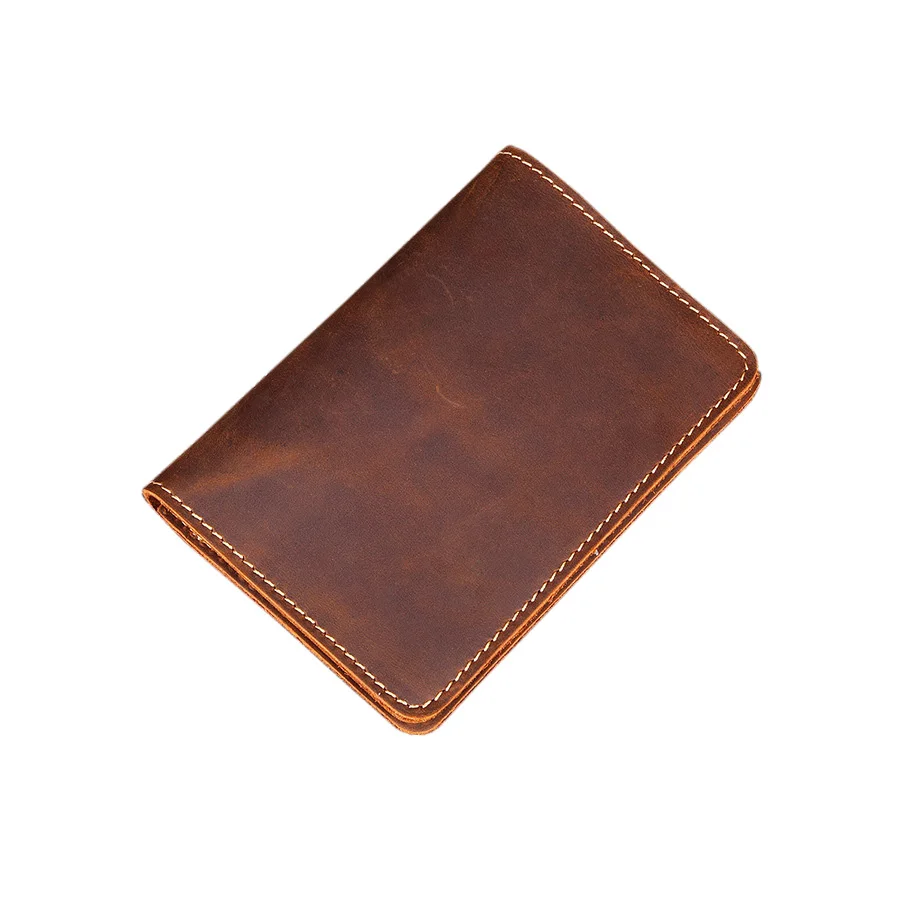 Винтажный Мужской чехол для паспорта из натуральной кожи обложки ручной работы