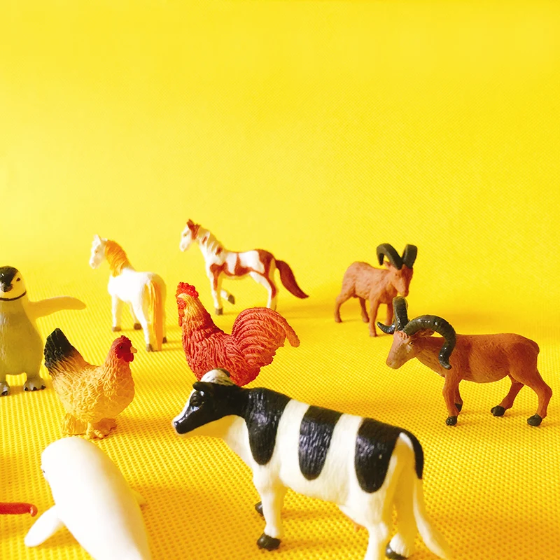 Корова Коза Пингвин лошадь Дельфин/миниатюрные животные/милый/Сказочный