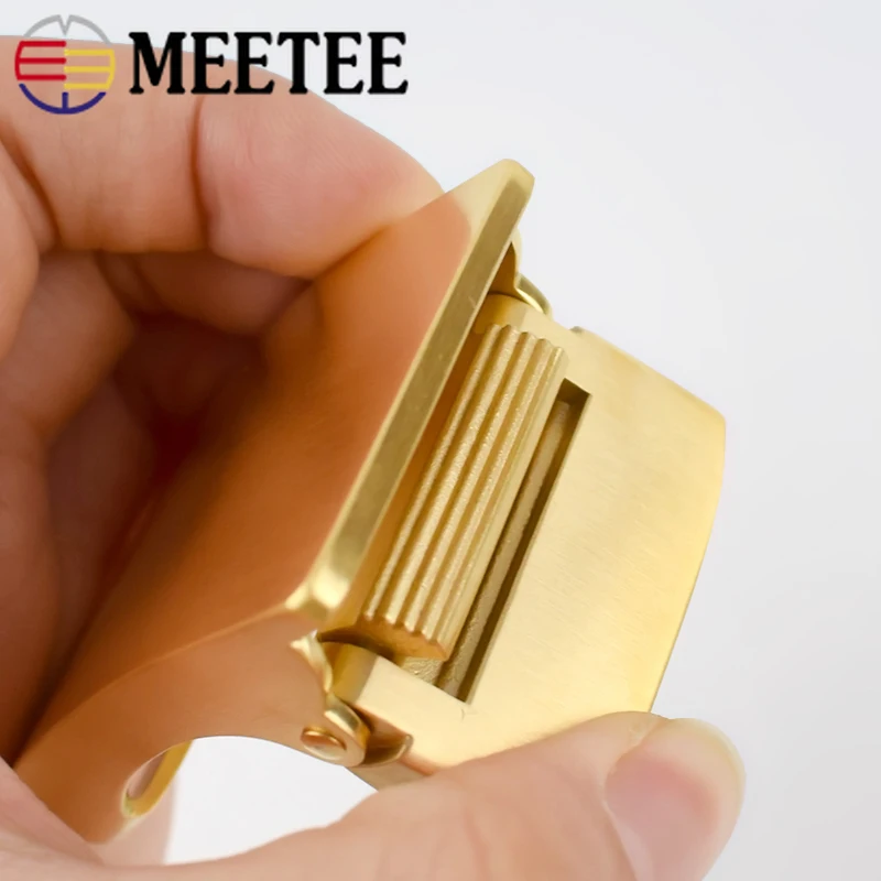 Meetee 1 шт. 36 мм Мужская пряжка для ремня из нержавеющей стали без зубцов