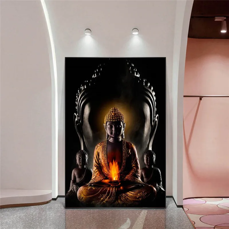 Настенная картина Бога Будды Картина на холсте современный Будда искусство