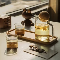 high quality glass teapot heat resistant transparent high borosilicate teapot with tea infuser filter milk oolong flower tea pot
