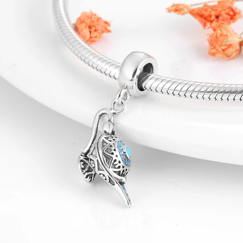 Горячая Распродажа 925 пробы серебро чудесное Лампа Аладдина красивые