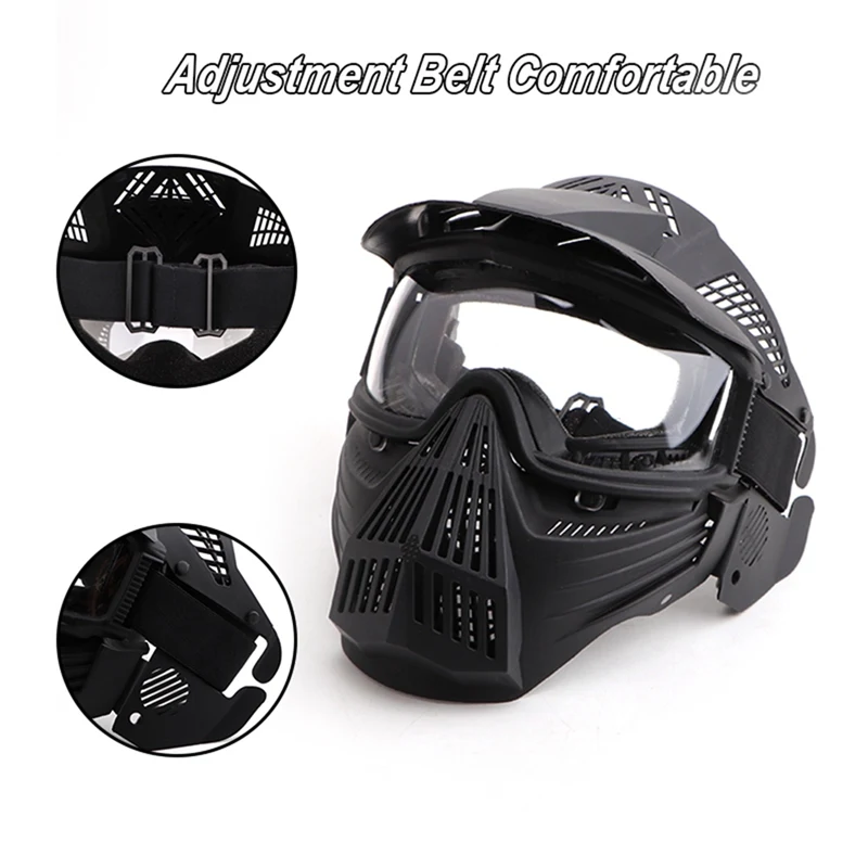 Полнолицевой шлем унисекс ZL K1 прозрачные линзы анти туман Регулируемая защитная