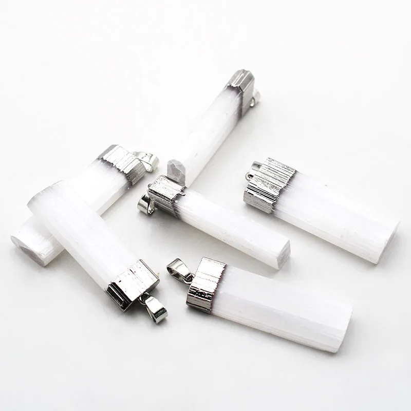 Женское Ожерелье из натурального селенита подвеска Маятник ожерелье камня