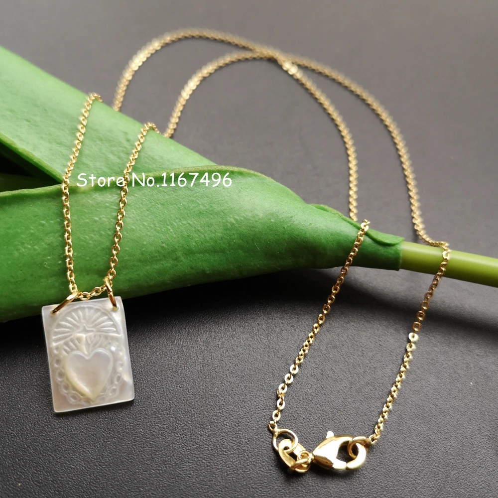 10 шт./лот смешанный дизайн натуральный перламутровый корпус ожерелье святое