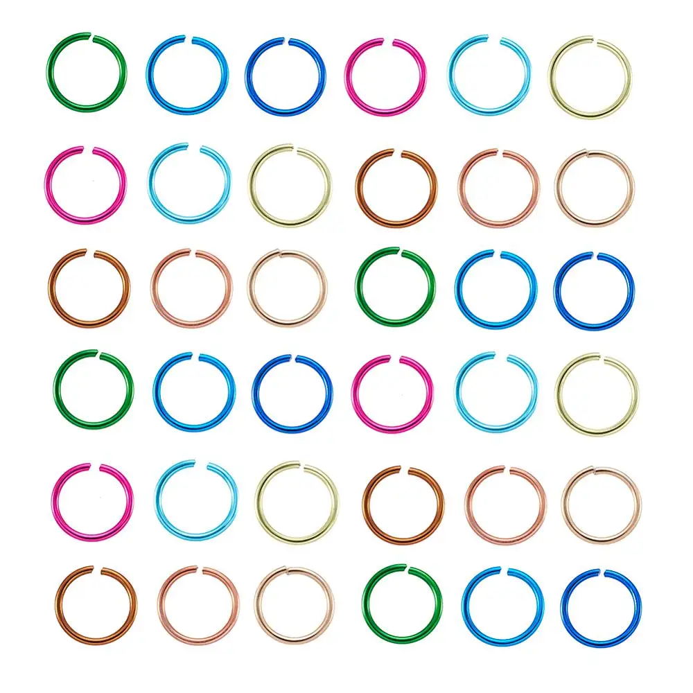 1 коробка смешанных цветов 6/8/10 мм алюминиевая проволока открытый прыжок кольца