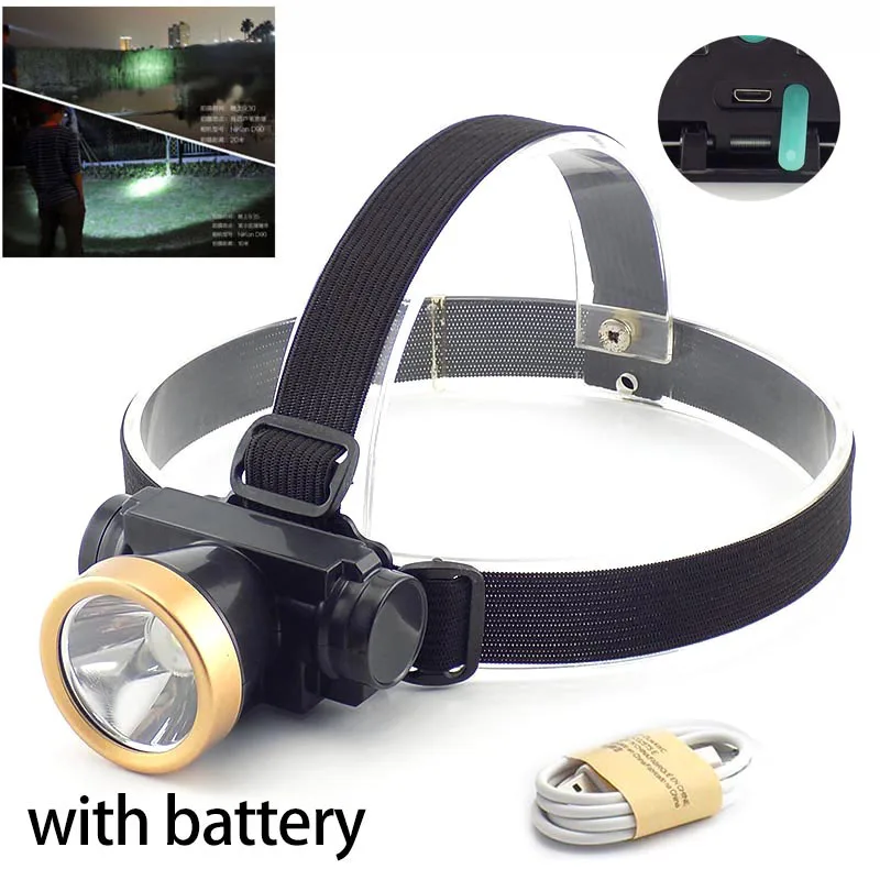 Светодиодный налобный фонарь USB перезаряжаемая лобовая Фара Фонарь Головной для