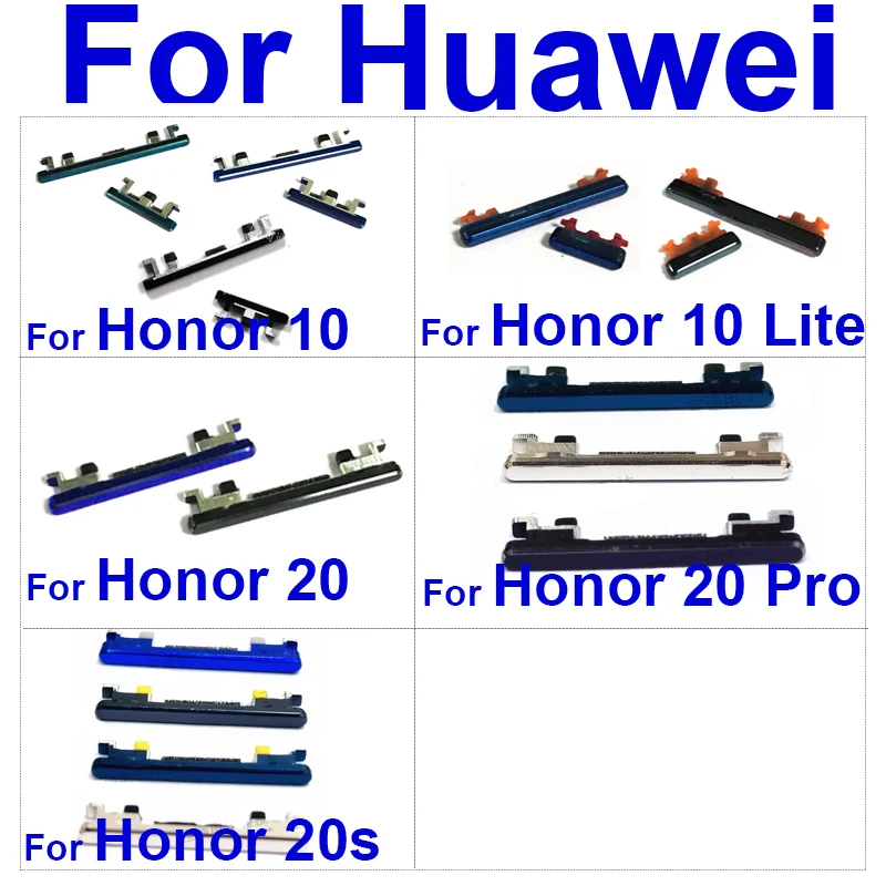 Кнопки питания и громкости для Huawei Honor 10 Lite 20 Pro 20S боковые кнопки вверх вниз