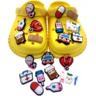 50 шт. оптовая продажа смешанные Мультяшные шармы для обуви медицинские принадлежности аксессуары для крокса силиконовые украшения DIY пряжки