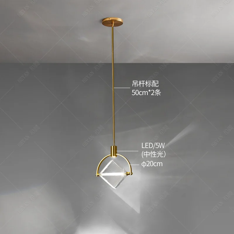 

2020 Designer Post-modern bedroom bedside small chandelier Nordic light luxury style bar aisle restaurant Crystal led lamps